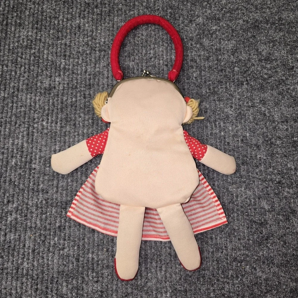 Soft Rag Doll‎ Purse Bag With Handle Yarn Hair 12